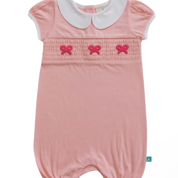 Other - Pink Baby Romper with White Collar